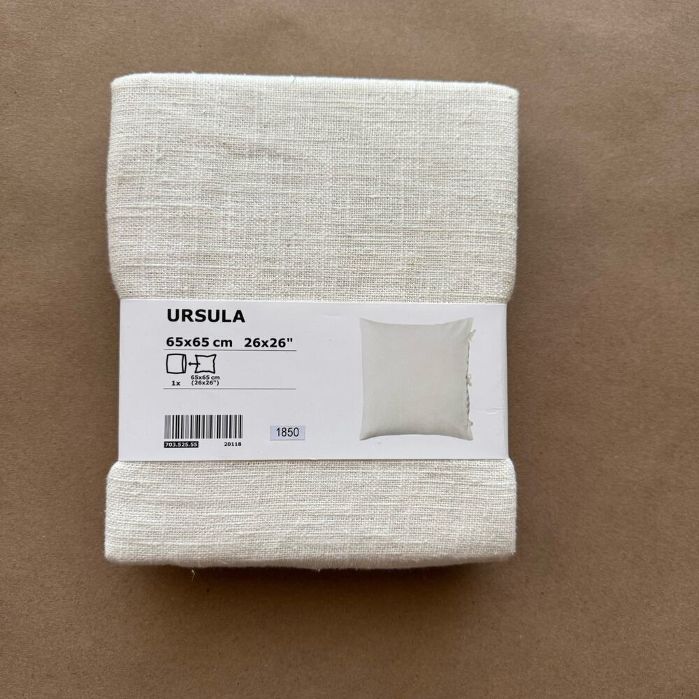 IKEA Ursula Pillow Cushion Covers Beige 26"x26" High Quality 603.958.38